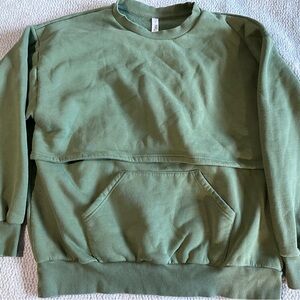 Latched Mama Olive Crewneck Pullover Sweatshirt
